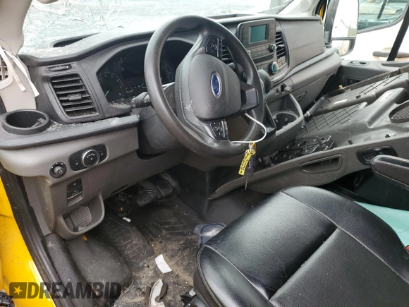 2021 Ford Transit Cargo with VIN 1FTBR1X88MKA46413, listed as a Copart auction lot 73707474 with 91,829 mi miles and Salvage Title. Bid and sale history available at DreamBid. Image 8.