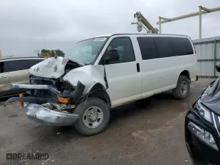 2008 Chevrolet Express Passenger with VIN 1GAHG35K581187695, listed as a Copart auction lot 66586304 with 0 mi miles and Salvage Title. Bid and sale history available at carsss.com. Image 1.