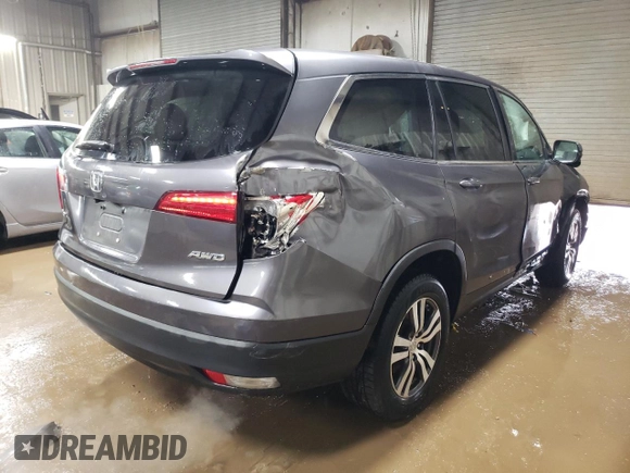 2017 Honda Pilot EX-L with VIN 5FNYF6H54HB091386, listed as a Copart auction lot 49551375 with 79,335 mi miles and Salvage Title. Bid and sale history available at DreamBid. Image 3.