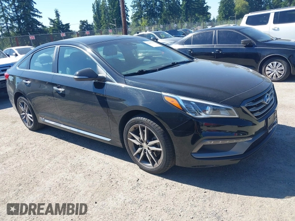2015 Hyundai Sonata Sport z VIN 5NPE34AB5FH198560, wystawiony jako IAAI lot #42467031 z przebiegiem 96 111 mil mil oraz . Historia ofert i sprzedaży dostępna na DreamBid. Obrazek 1.