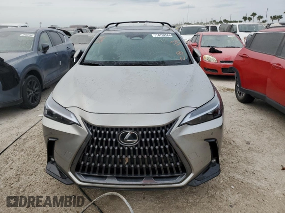 2025 Lexus NX with VIN 2T2GDCAZ1SC020425, listed as a Copart auction lot 74792664 with 252 mi miles and Non Repairable. Bid and sale history available at carsss.com. Image 5.