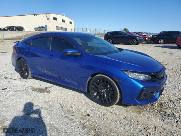 2020 Honda Civic Si Sedan with VIN 2HGFC1E5XLH705711, listed as a Copart auction lot 43058175 with 98,721 mi miles and Salvage Title. Bid and sale history available at carsss.com. Image 4.