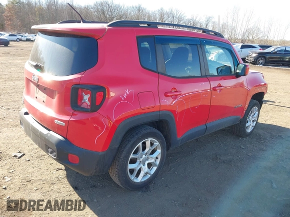 2017 Jeep Renegade Latitude with VIN ZACCJBBB2HPF91832, listed as a IAAI auction lot 41432771 with 32,601 mi miles. Bid and sale history available at carsss.com. Image 4.
