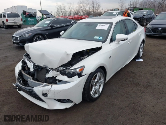 2015 Lexus IS 250 with VIN JTHCF1D25F5019537, listed as a IAAI auction lot 41643532 with 66,765 mi miles and . Bid and sale history available at DreamBid. Image 2.