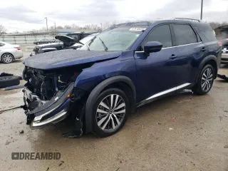 2022 Nissan Pathfinder Platinum z VIN 5N1DR3DJ7NC268847, wystawiony jako Copart lot #47670655 z przebiegiem 41 608 mil mil oraz Szkoda całkowita • Salvage title. Historia ofert i sprzedaży dostępna na DreamBid. Obrazek 1.