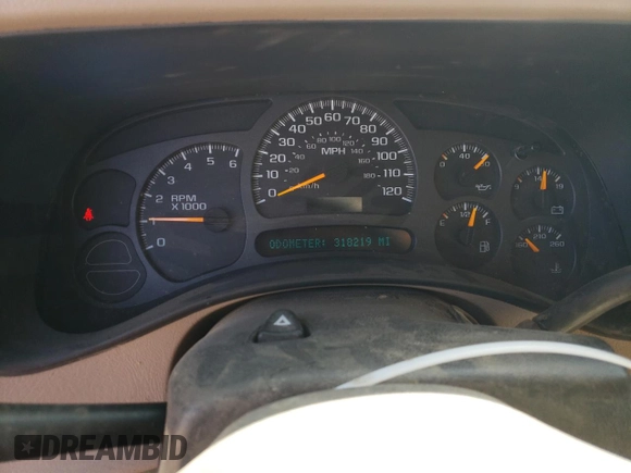 2003 Chevrolet Tahoe LS with VIN 1GNEK13Z93R256421, listed as a Copart auction lot 49001975 with 318,219 mi miles and Salvage Title. Bid and sale history available at DreamBid. Image 9.