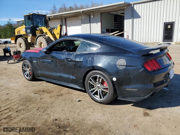 2017 Ford Mustang GT with VIN 1FA6P8CF8H5332387, listed as a Copart auction lot 47852135 with 76,314 mi miles and Salvage Title. Bid and sale history available at carsss.com. Image 2.