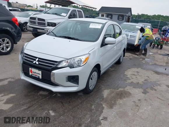 2024 Mitsubishi Mirage ES with VIN ML32FUFJ9RHF09183, listed as a IAAI auction lot 42383723 with 480 mi miles and . Bid and sale history available at DreamBid. Image 17.