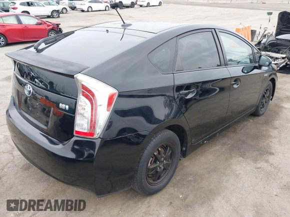 2013 Toyota Prius One with VIN JTDKN3DU9D5656134, listed as a IAAI auction lot 41900724 with 169,446 mi miles. Bid and sale history available at carsss.com. Image 4.