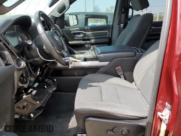 2022 Ram 1500 Big Horn with VIN 1C6SRFFTXNN459671, listed as a Copart auction lot 52813175 with 40,497 mi miles and Salvage Title. Bid and sale history available at carsss.com. Image 7.