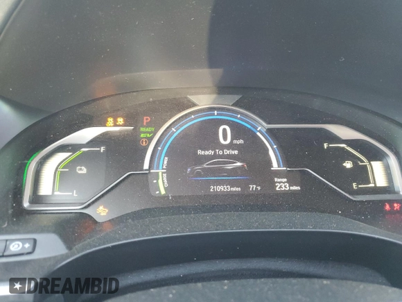 2019 Honda Clarity Plug-In Hybrid Touring with VIN JHMZC5F34KC000094, listed as a Copart auction lot 76635894 with 210,933 mi miles and Salvage Title. Bid and sale history available at carsss.com. Image 9.