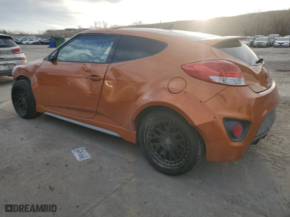 2016 Hyundai Veloster Turbo with VIN KMHTC6AE2GU285512, listed as a Copart auction lot 48578075 with 0 mi miles and Non Repairable. Bid and sale history available at carsss.com. Image 2.