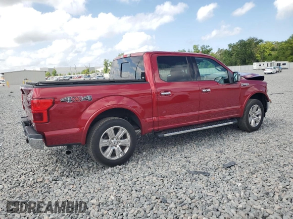 2018 Ford F-150 XL with VIN 1FTEW1EP5JFD21465, listed as a Copart auction lot 51639225 with 157,083 mi miles and Salvage title. Bid and sale history available at DreamBid. Image 3.
