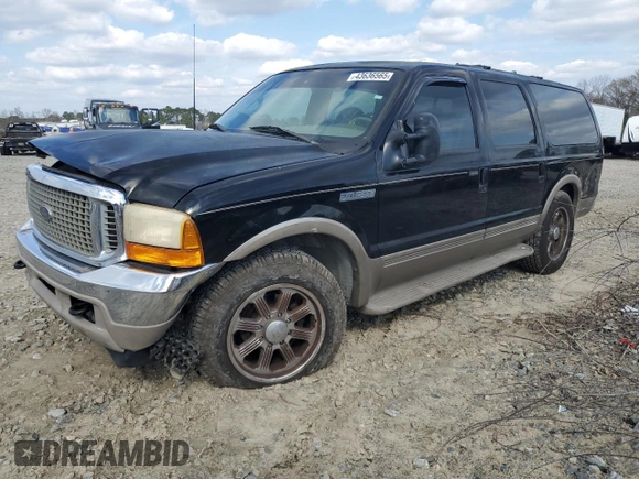 2001 Ford Excursion Limited z VIN 1FMNU42S71EA71342, wystawiony jako Copart lot #43636565 z przebiegiem 181 107 mil mil oraz Szkoda całkowita • Salvage title. Historia ofert i sprzedaży dostępna na DreamBid. Obrazek 1.