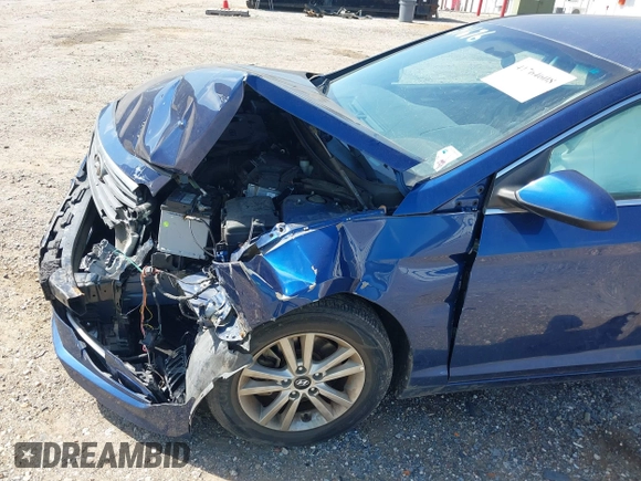 2017 Hyundai Sonata SE with VIN 5NPE24AF6HH518994, listed as a IAAI auction lot 41764608 with 74,761 mi miles. Bid and sale history available at carsss.com. Image 19.