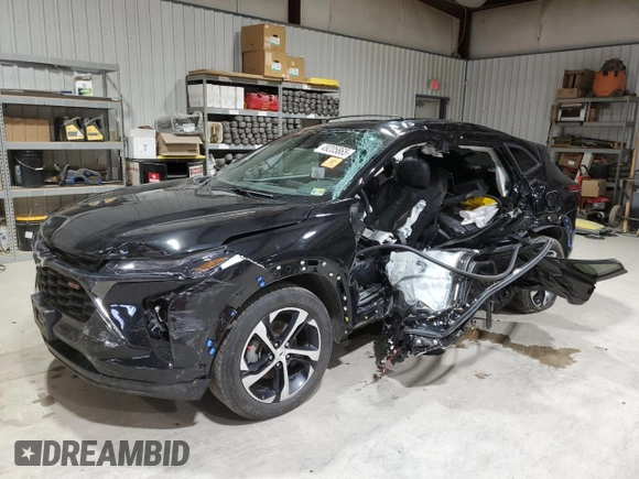 2024 Chevrolet Trax 1RS with VIN KL77LGE28RC007022, listed as a Copart auction lot 49205865 with 43,123 mi miles and Salvage Title. Bid and sale history available at carsss.com. Image 1.