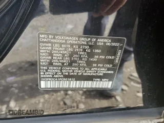 2023 Volkswagen Atlas SEL Premium R-Line z VIN 1V2FR2CA1PC501812, wystawiony jako Copart lot #68935884 z przebiegiem 42 736 mil mil oraz Szkoda całkowita • Salvage title. Historia ofert i sprzedaży dostępna na DreamBid. Obrazek 13.