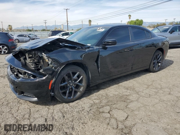 2021 Dodge Charger SXT with VIN 2C3CDXBG9MH682354, listed as a Copart auction lot 48586415 with 112,449 mi miles and Salvage Title. Bid and sale history available at carsss.com. Image 1.