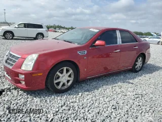 2008 Cadillac STS with VIN 1G6DC67A380113823, listed as a Copart auction lot 52048015 with 94,800 mi miles and Salvage Title. Bid and sale history available at carsss.com. Image 1.
