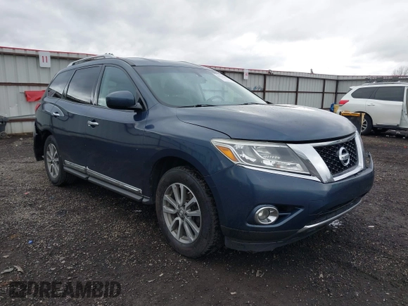 2013 Nissan Pathfinder SV with VIN 5N1AR2MMXDC681044, listed as a IAAI auction lot 41794481 with 181,915 mi miles. Bid and sale history available at carsss.com. Image 1.