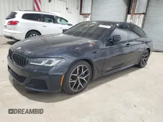2021 BMW 5 Series 530i xDrive with VIN WBA13BJ09MWX11590, listed as a Copart auction lot 45323525 with 77,634 mi miles and Clean Title. Bid and sale history available at carsss.com. Image 1.