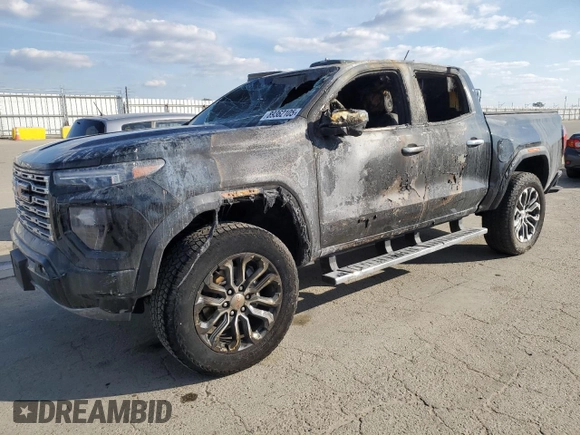 2023 GMC Canyon 4WD Denali with VIN 1GTP6FEK8P1124788, listed as a Copart auction lot 89362105 with 0 mi miles and Salvage Title. Bid and sale history available at carsss.com. Image 1.