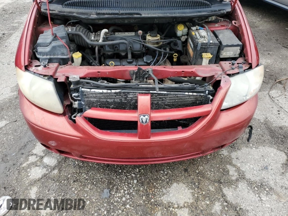 2005 Dodge Caravan SXT with VIN 2D4GP44L05R480918, listed as a Copart auction lot 58523645 with 212,535 mi miles and Salvage title. Bid and sale history available at DreamBid. Image 12.