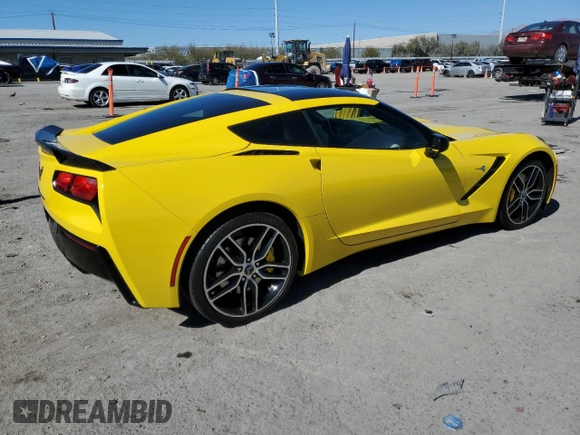 2016 Chevrolet Corvette Z51 3LT with VIN 1G1YL2D7XG5106944, listed as a Copart auction lot 46758305 with 24,802 mi miles and Salvage title. Bid and sale history available at DreamBid. Image 3.