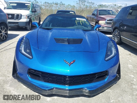 2015 Chevrolet Corvette Z06 3LZ with VIN 1G1YU3D66F5607211, listed as a Copart auction lot 76238254 with 14,268 mi miles and Salvage Title. Bid and sale history available at carsss.com. Image 5.