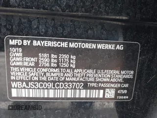 2020 BMW 5 Series 540i xDrive z VIN WBAJS3C09LCD33702, wystawiony jako IAAI lot #42504307 z przebiegiem 79 099 mil mil oraz . Historia ofert i sprzedaży dostępna na DreamBid. Obrazek 9.