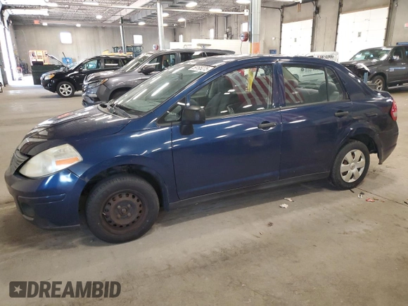 2009 Nissan Versa 1.6 with VIN 3N1CC11E49L458857, listed as a Copart auction lot 59195275 with 100,351 mi miles and Salvage title. Bid and sale history available at DreamBid. Image 1.