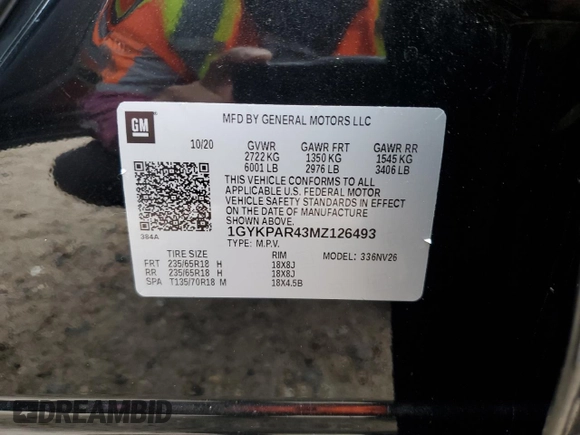 2021 Cadillac XT6 Luxury z VIN 1GYKPAR43MZ126493, wystawiony jako Copart lot #83555174 z przebiegiem 37 744 mil mil oraz Szkoda całkowita • Salvage title. Historia ofert i sprzedaży dostępna na DreamBid. Obrazek 13.