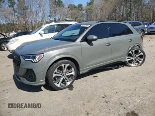 2021 Audi Q3 S line Premium Plus with VIN WA1EECF32M1028239, listed as a Copart auction lot 46702965 with 50,244 mi miles and Salvage Title. Bid and sale history available at carsss.com. Image 1.