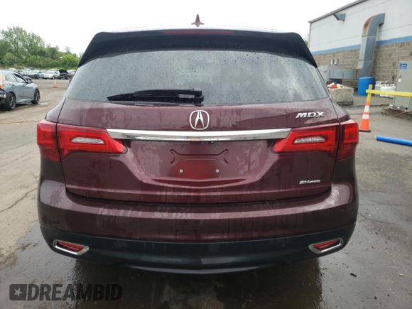 2014 Acura MDX Technology with VIN 5FRYD4H41EB028323, listed as a Copart auction lot 56938365 with Not provided miles and Salvage title. Bid and sale history available at DreamBid. Image 6.