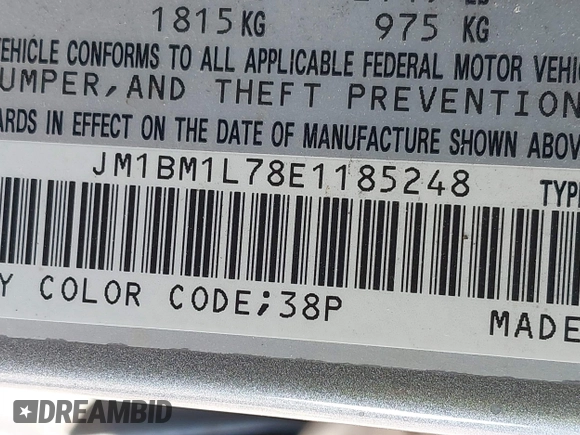 2014 Mazda 3 i Touring z VIN JM1BM1L78E1185248, wystawiony jako IAAI lot #40983056 z przebiegiem 140 911 mil mil oraz . Historia ofert i sprzedaży dostępna na DreamBid. Obrazek 9.