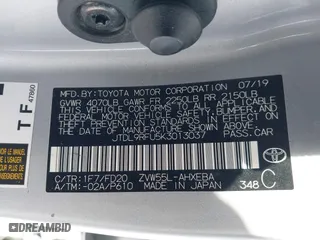 2019 Toyota Prius LE with VIN JTDL9RFU5K3013037, listed as a IAAI auction lot 41363092 with 108,284 mi miles. Bid and sale history available at carsss.com. Image 9.