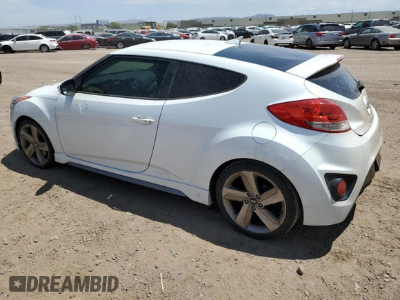 2013 Hyundai Veloster Turbo with VIN KMHTC6AE2DU162790, listed as a Copart auction lot 66404685 with 128,120 mi miles and Clean title. Bid and sale history available at DreamBid. Image 2.
