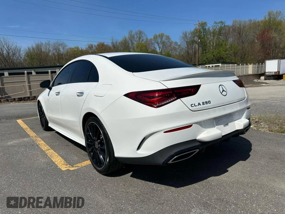 2021 Mercedes-Benz CLA 250 with VIN W1K5J4GBXMN216471, listed as a Copart auction lot 55654575 with 36,667 mi miles and Clean Title. Bid and sale history available at DreamBid. Image 2.
