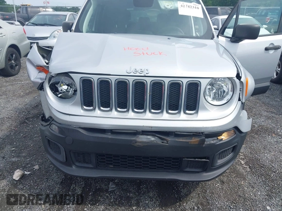 2018 Jeep Renegade Sport with VIN ZACCJBAB3JPJ41711, listed as a IAAI auction lot 42742310 with 76,773 mi miles and . Bid and sale history available at DreamBid. Image 17.