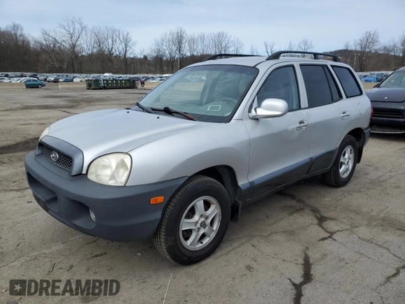 2002 Hyundai Santa Fe GLS with VIN KM8SC73D42U208557, listed as a Copart auction lot 51815115 with 124,730 mi miles and Clean Title. Bid and sale history available at carsss.com. Image 1.