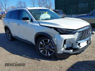 2024 Infiniti QX60 Luxe с VIN 5N1DL1FSXRC358527, выставлен на аукционе IAAI как лот 41880257 с пробегом 5 243 миль миль и . История ставок и продаж доступна на DreamBid. Изображение 1.