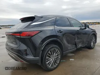 2024 Lexus RX with VIN 2T2BAMBA4RC030832, listed as a Copart auction lot 84024924 with 12,605 mi miles and Salvage Title. Bid and sale history available at carsss.com. Image 3.