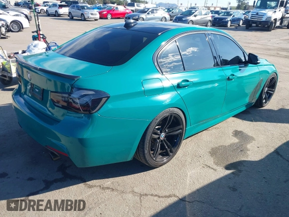 2014 BMW 3 Series 335i with VIN WBA3A9C52EF686470, listed as a IAAI auction lot 41411723 with 89,816 mi miles. Bid and sale history available at carsss.com. Image 4.