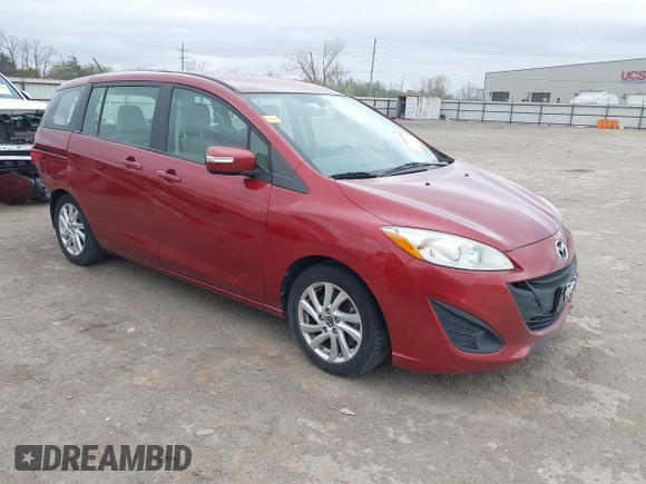 2014 Mazda Mazda5 Sport with VIN JM1CW2BL1E0171734, listed as a IAAI auction lot 41815309 with 107,330 mi miles. Bid and sale history available at carsss.com. Image 1.