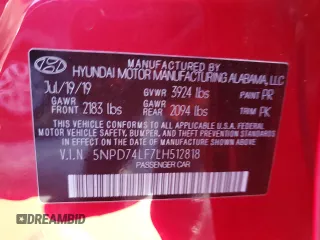 2020 Hyundai Elantra SE z VIN 5NPD74LF7LH512818, wystawiony jako Copart lot #85417004 z przebiegiem 123 624 mil mil oraz Szkody całkowita. Historia ofert i sprzedaży dostępna na DreamBid. Obrazek 12.
