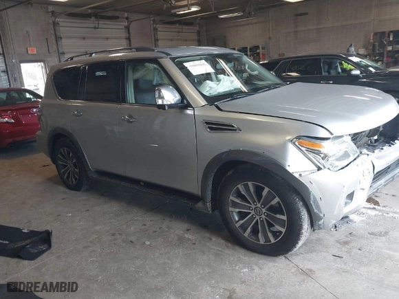 2019 Nissan Armada SL with VIN JN8AY2ND1K9088581, listed as a IAAI auction lot 40909205 with 146,829 mi miles. Bid and sale history available at carsss.com. Image 1.