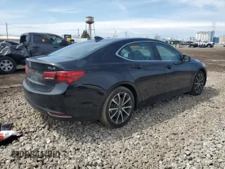 2015 Acura TLX Advance with VIN 19UUB2F70FA013265, listed as a Copart auction lot 54374955 with 162,398 mi miles and Salvage title. Bid and sale history available at DreamBid. Image 3.