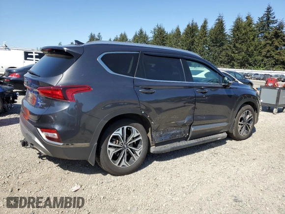 2020 Hyundai Santa Fe Limited with VIN 5NMS5CAA5LH266346, listed as a Copart auction lot 54167105 with 38,566 mi miles and Salvage Title. Bid and sale history available at carsss.com. Image 3.