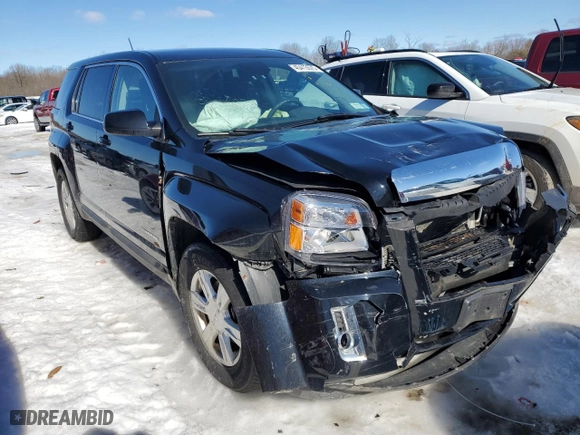 2015 GMC Terrain SLE with VIN 2GKFLVEK2F6194351, listed as a Copart auction lot 45413575 with 91,328 mi miles and Salvage Title. Bid and sale history available at carsss.com. Image 4.