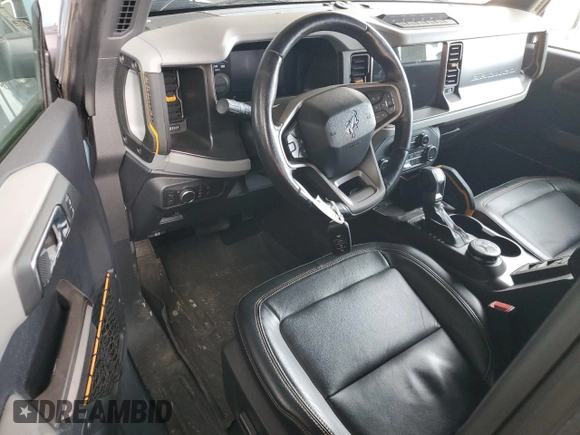 2021 Ford Bronco with VIN 1FMEE5DP4MLA90474, listed as a Copart auction lot 42542495 with 26,674 mi miles and Salvage Title. Bid and sale history available at DreamBid. Image 8.
